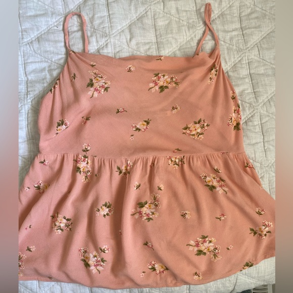 American Eagle floral peplum spaghetti strap - Picture 2 of 5